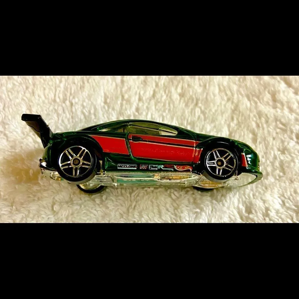 2001 Hotwheels Custom Cougar Green W Clear Hood.